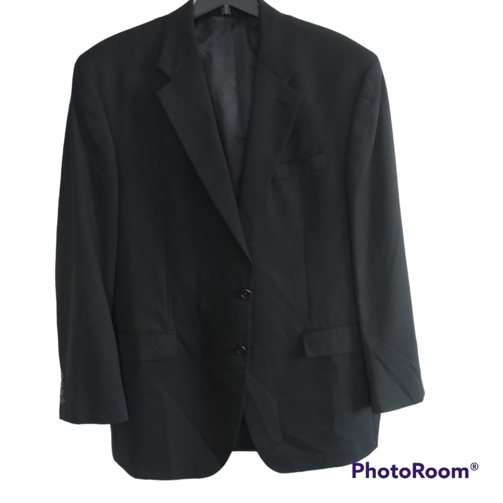 Chaps Black Classic Style Blazer 44L